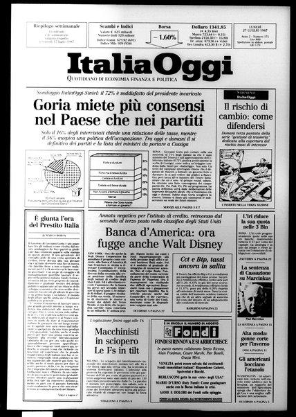 Italia oggi : quotidiano di economia finanza e politica